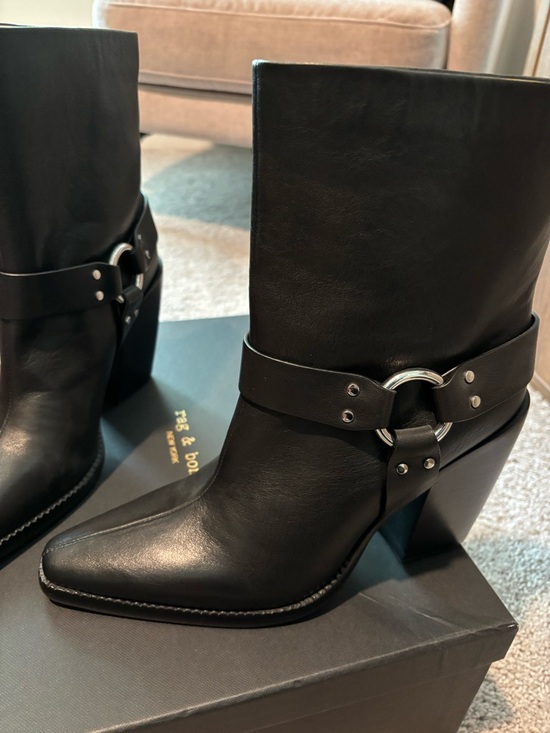 rag & bone Shoes - Rag & Bone - "RIO"  Black Leather Ring Harness Ankle Boots— Gorgeous